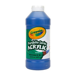 Crayola Portfolio Series Acrylic Paint 16 oz. Bottle - Phthalo Blue  (12)