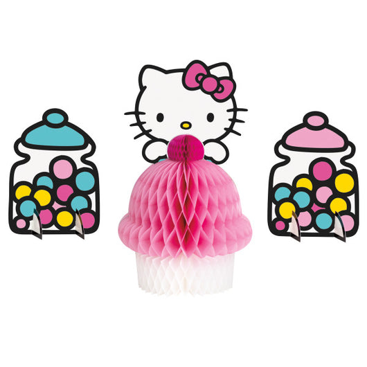 Hello Kitty and Friends Assorted Honeycomb Centerpiece Decorations, 3ct