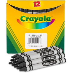 Crayola Bulk Crayons, Regular Size- Black (24)