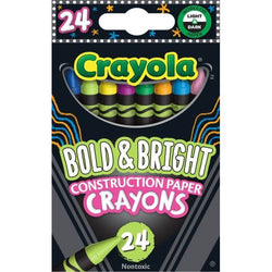 Crayola 24 Ct Bold & Bright Construction Paper Crayons (48)