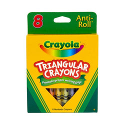 Crayola 8 Ct Anti-Roll Triangular Crayons (24)