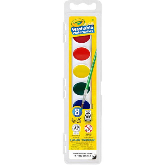 Crayola 8 Ct Washable Watercolor Pans Set (12)