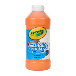 Crayola Washable Paint, 16 oz. Bottle - Orange (12)