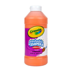 Crayola Artista II Washable Tempera Paint, 16 oz. - Orange (12)