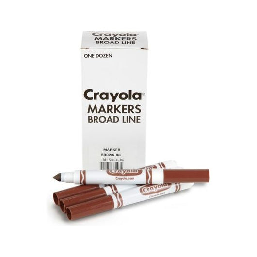 Crayola Bulk Markers, Conical Tip - Brown (6)