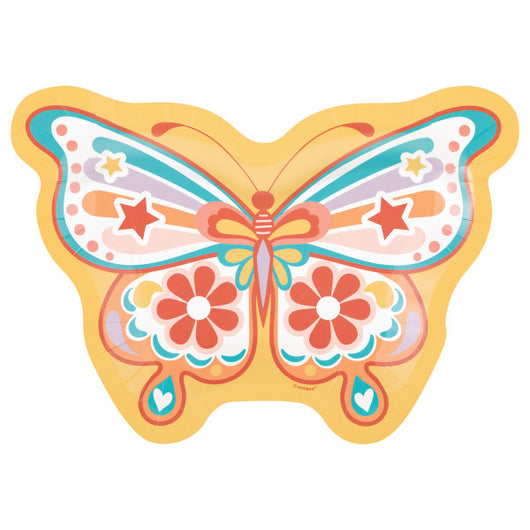 Rainbow Roller Skate Butterfly Shaped 10.25