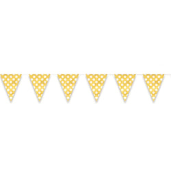 Sunflower Yellow Dots Flag Banner, 12ft