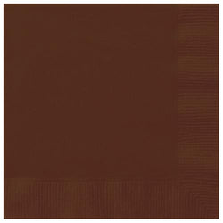 Brown Solid Beverage Napkins, 20ct