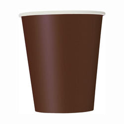 Brown Solid 9oz Paper Cups, 14ct