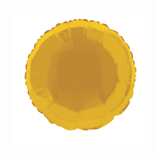 Gold Solid Round Foil Balloon 18