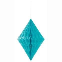 Caribbean Teal Diamond Tissue Paper Decoration, 14