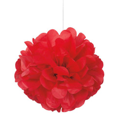 Ruby Red Mini Puff Tissue Decorations, 3ct