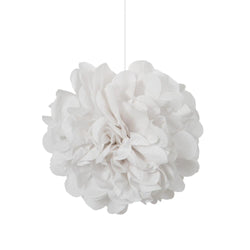 White Mini Puff Tissue Decorations, 3ct