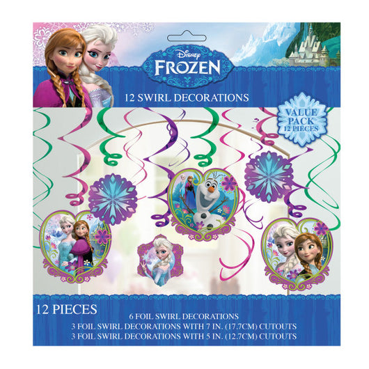 Disney Frozen Hanging Swirl Decorations, 12ct